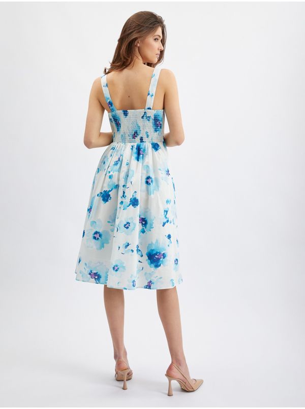 Orsay Blue and white women's floral dress ORSAY