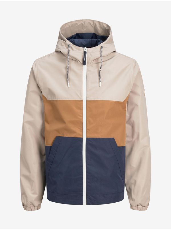 Jack & Jones Blue-Beige Jacket with Hood Jack & Jones Luke - Men