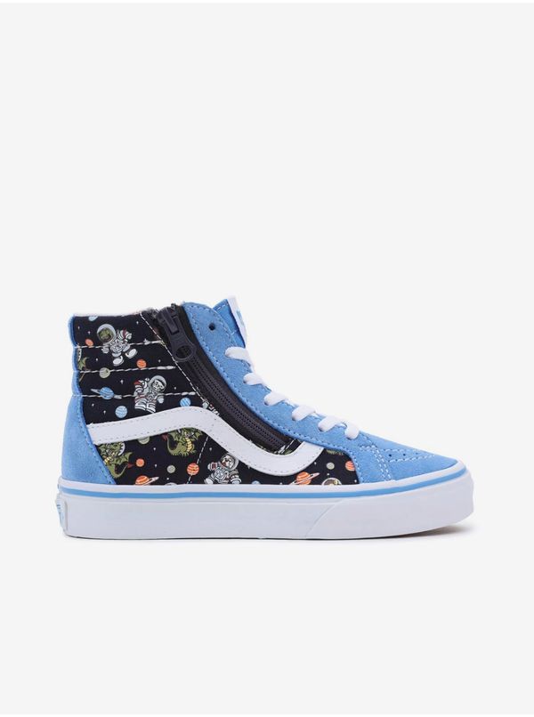 Vans Blue Boys Patterned Ankle Sneakers VANS SK8-Hi Reissue Side Z - Boys