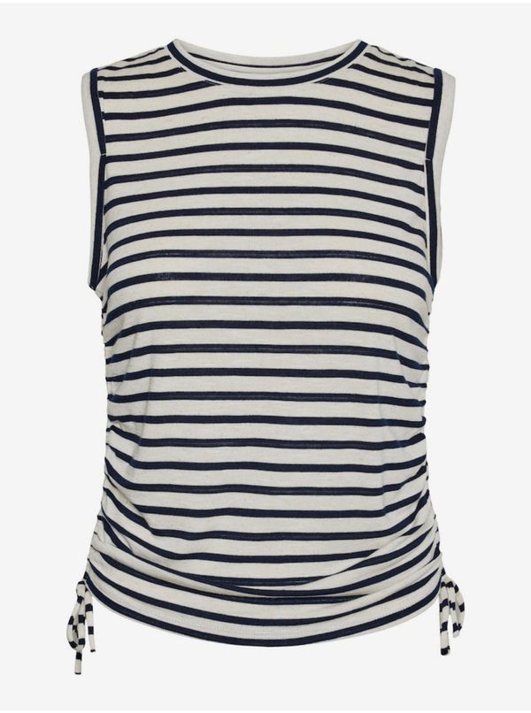 Vero Moda Blue-cream women's striped top Vero Moda Holly - Women's