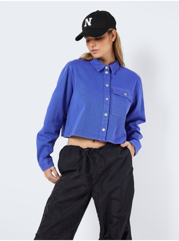 Noisy May Blue Denim Cropped Shirt Noisy May Maddy - Women