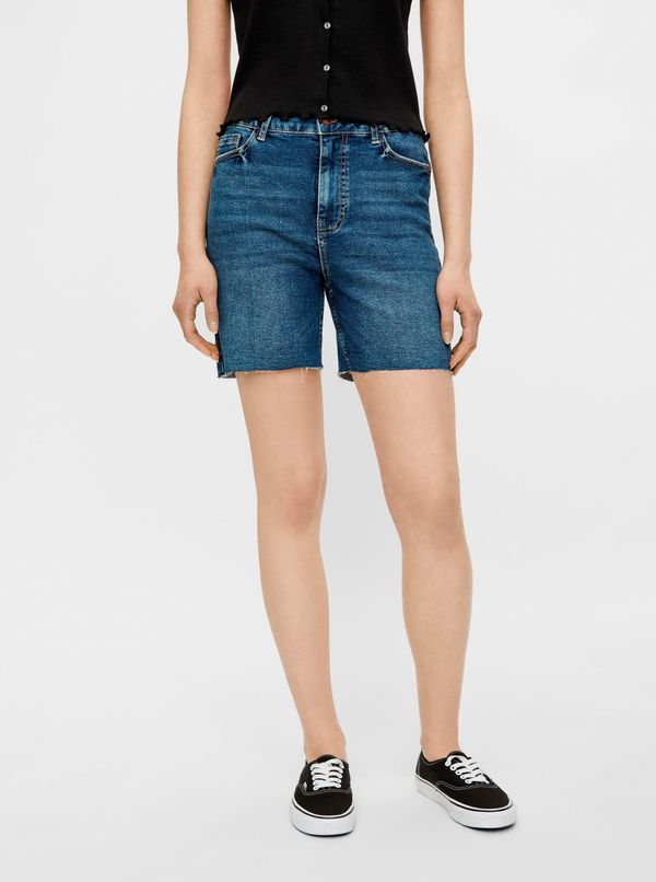 Pieces Blue Denim Shorts Pieces Lisa - Women