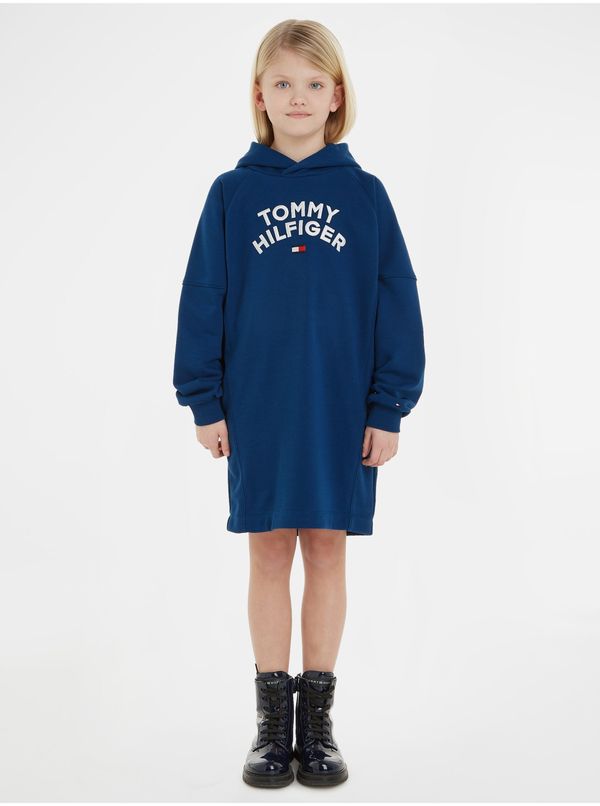 Tommy Hilfiger Blue Girls' Hoodie Dress Tommy Hilfiger - Girls