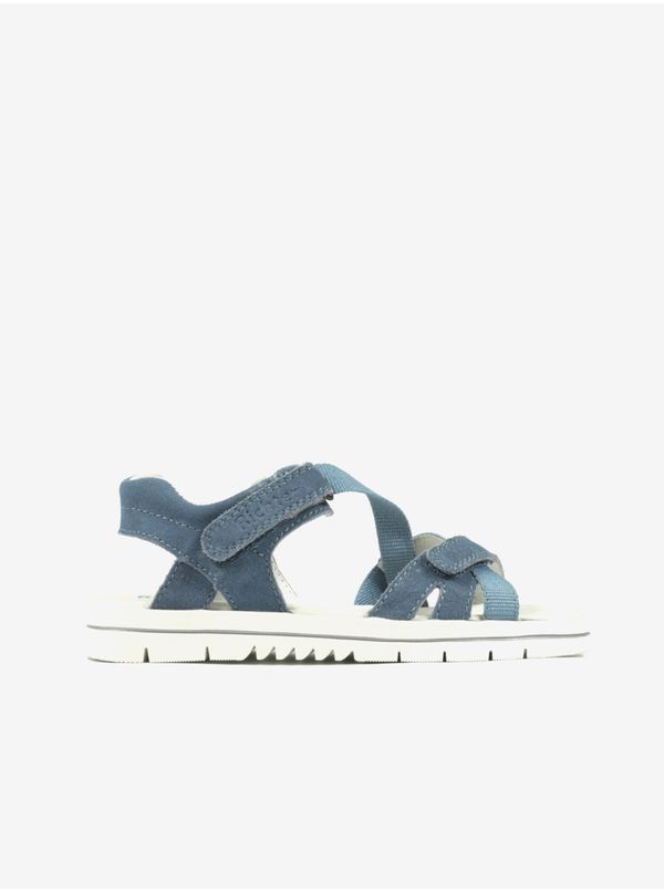 Richter Blue Girls' Suede Sandals Richter - Girls