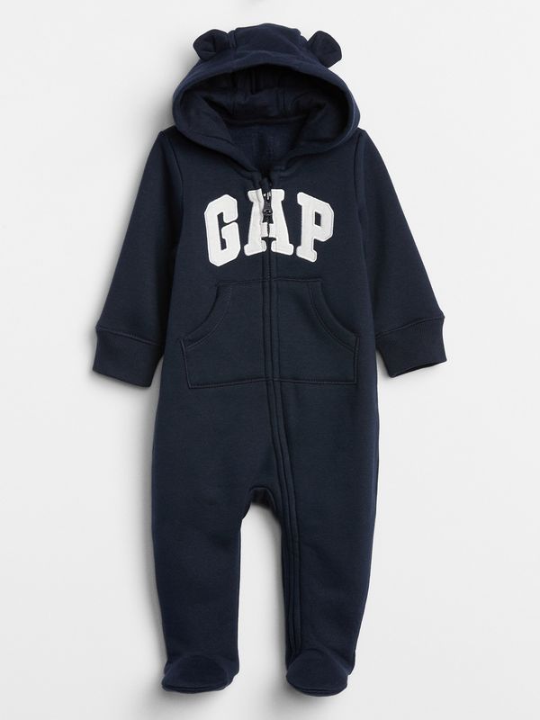 GAP Blue Girly Baby Jumpsuit GAP Logo v-g flc ftd