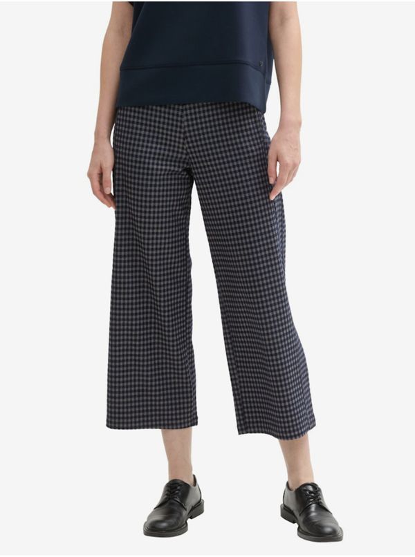 Tom Tailor Blue-gray women's checkered trousers Tom Tailor - Women's