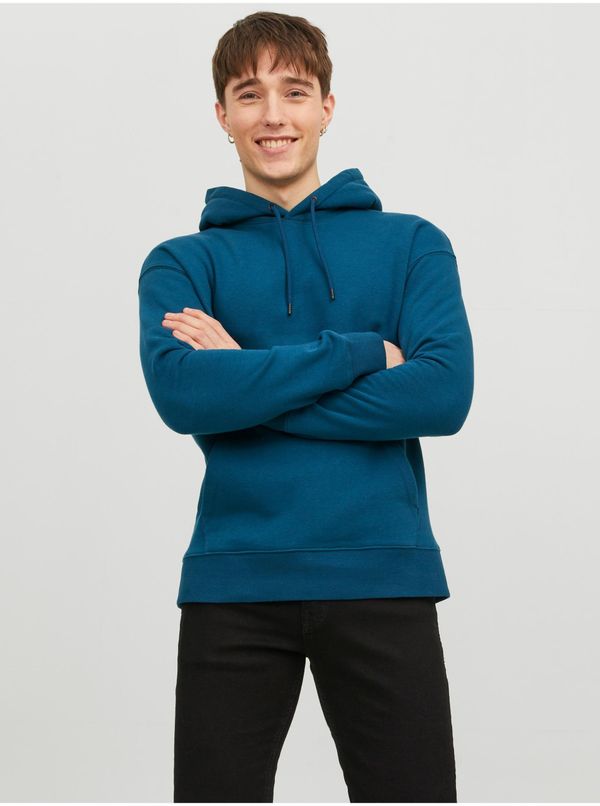 Jack & Jones Blue Mens Basic Hoodie Jack & Jones Star - Men