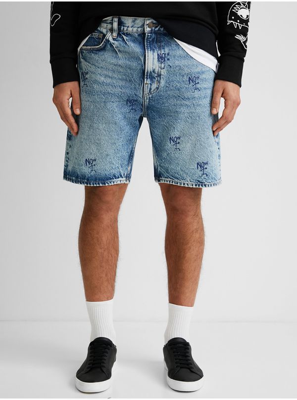 DESIGUAL Blue Mens Denim Shorts Desigual Filo - Men