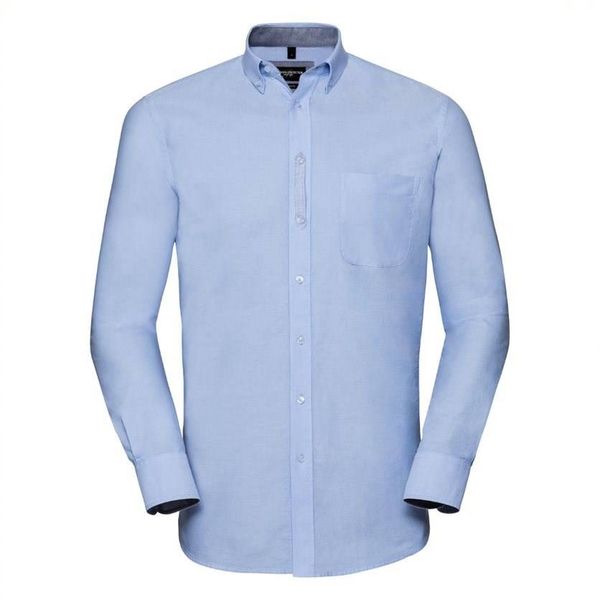 RUSSELL Blue Men's Long Sleeve Shirt Russell