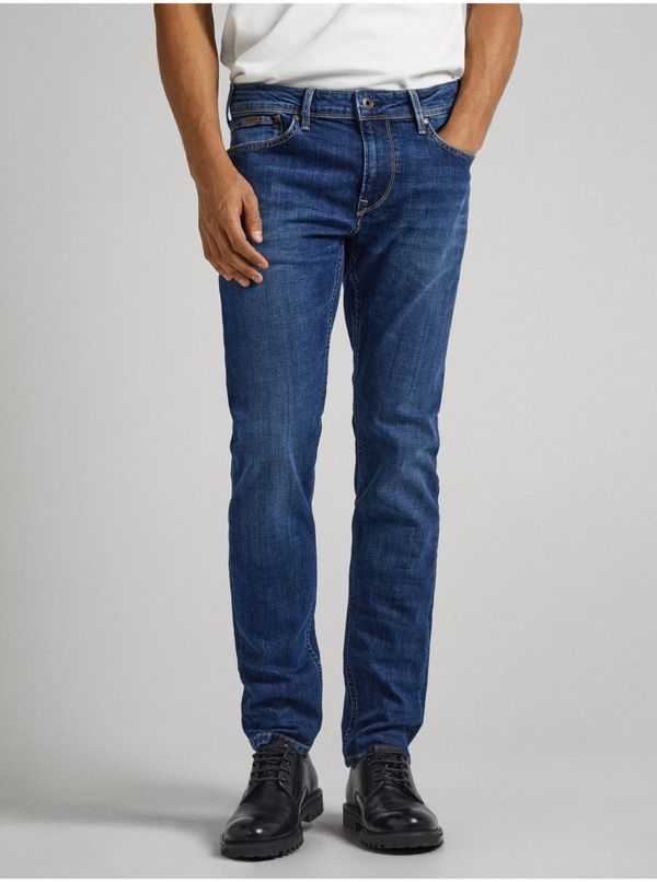 Pepe Jeans Blue Mens Skinny Fit Jeans Jeans Finsbury - Men