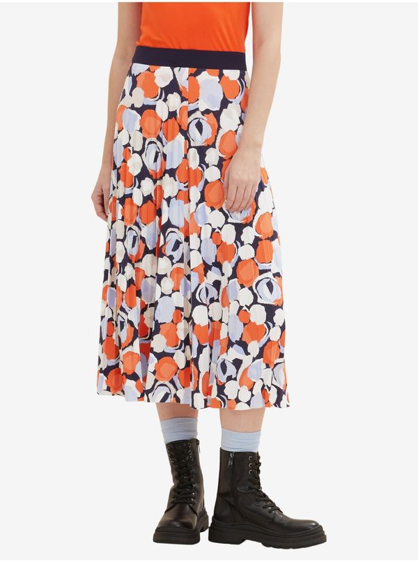 Tom Tailor Blue-orange women's pleated midi skirt Tom Tailor - Women's