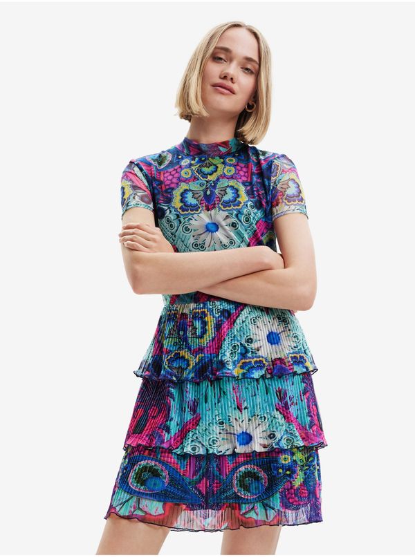 DESIGUAL Blue Patterned Dress Desigual Exeter-Lacroix - Women