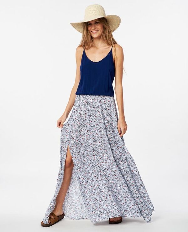 Rip Curl Blue Patterned Maxi Dress Rip Curl