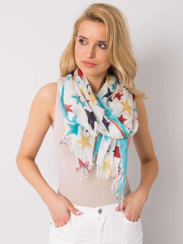 Fashionhunters Blue scarf with star motif