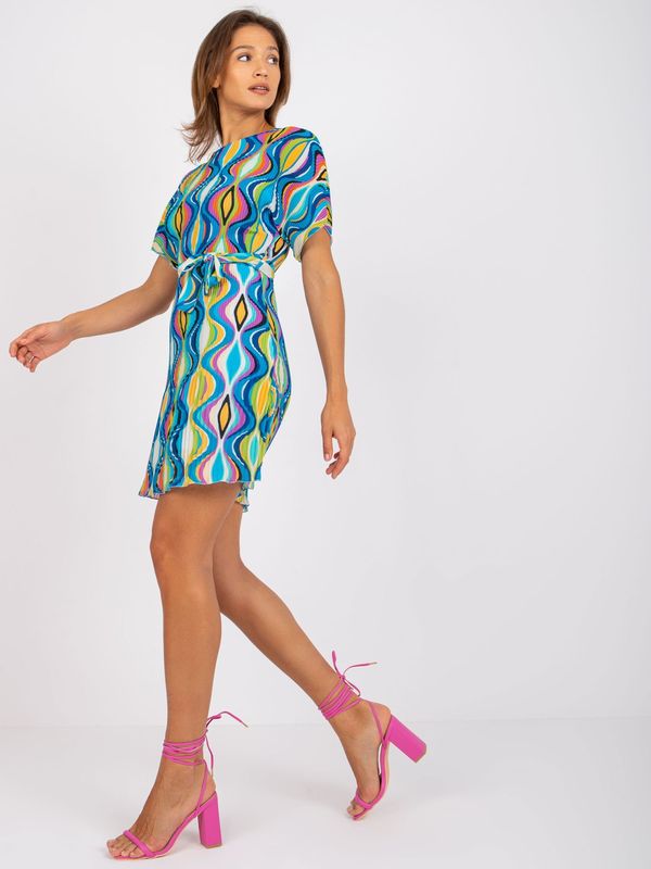 Fashionhunters Blue short sleeve minidress by Marianne