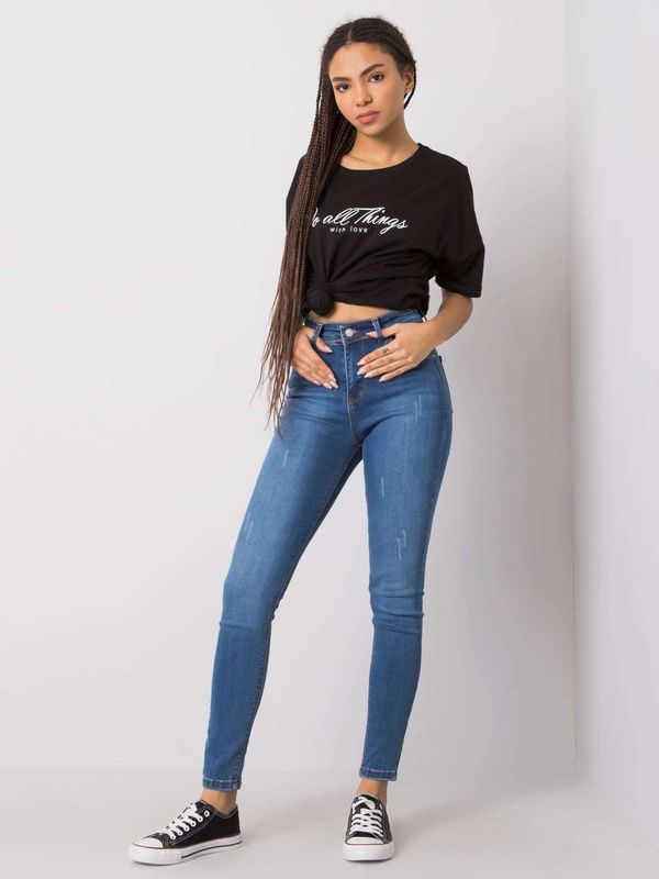 Fashionhunters Blue skinny jeans Gianna RUE PARIS