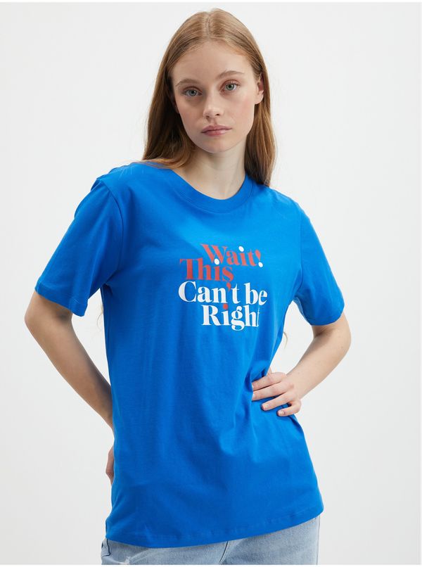 JDY Blue T-shirt with print JDY Mille - Women