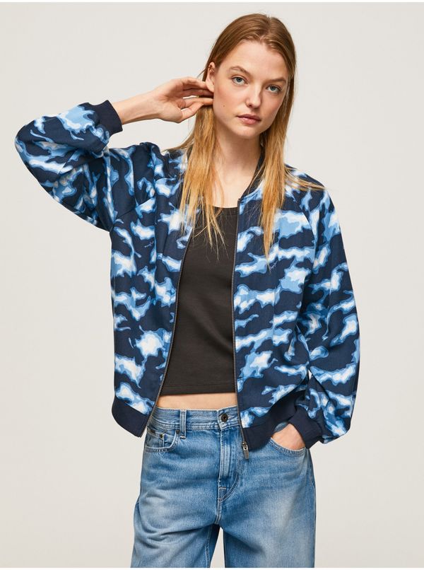 Pepe Jeans Blue Women Patterned Bomber Pepe Jeans - Women