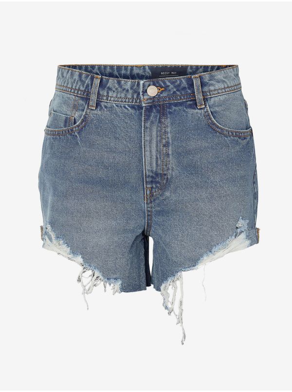 Noisy May Blue Womens Denim Shorts Noisy May Drew - Women