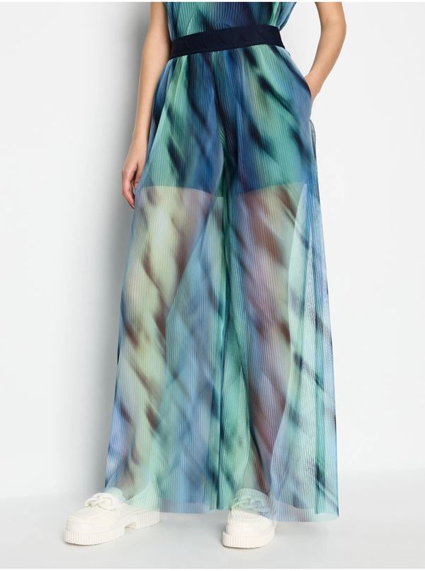 Armani Blue Women's Patterned Chiffon Pants Armani Exchange - Women's