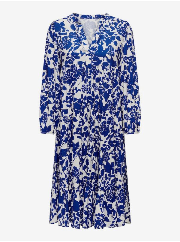 Only Blue women's patterned midi dress ONLY Milana - Women