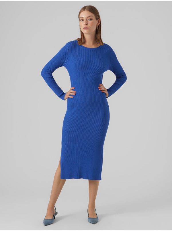 Vero Moda Blue women's sheath sweater dress VERO MODA Glory - Women