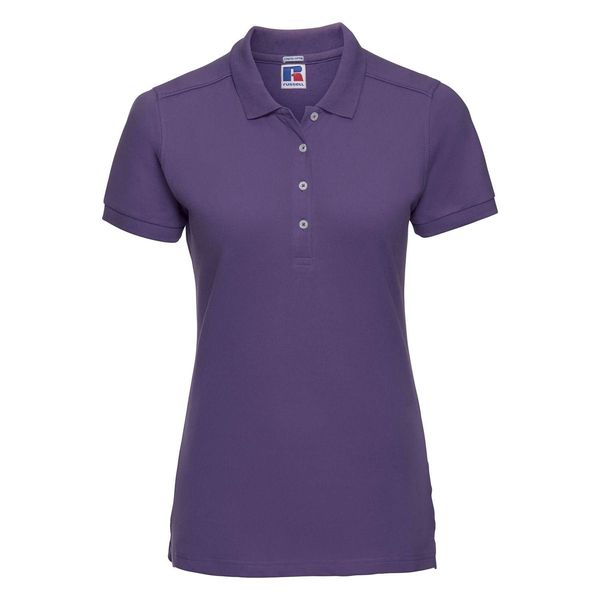 RUSSELL Blue Women's Stretch Polo Russell