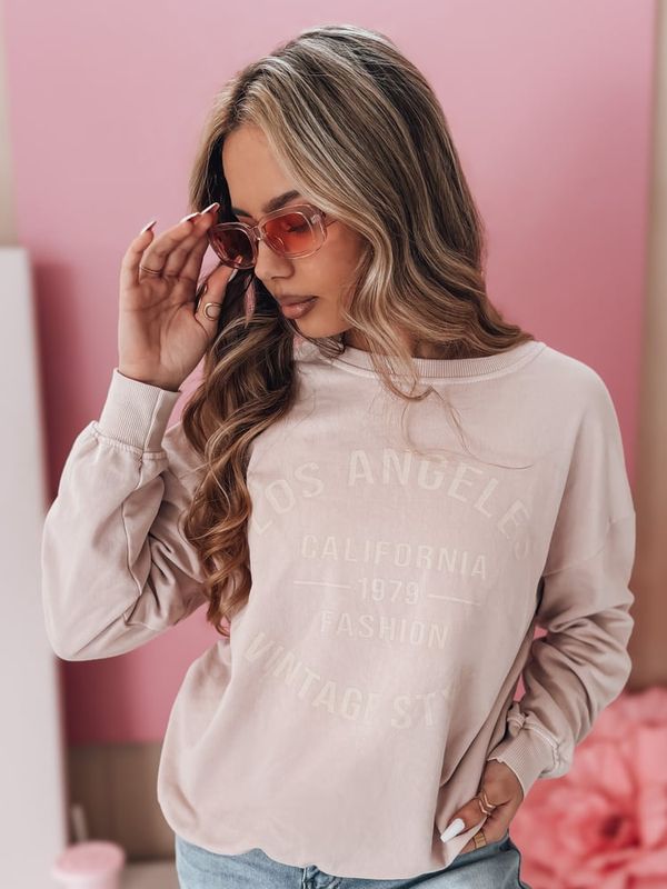 DStreet Bluza damska one size oversize KALISTYLE pudrowy róż Dstreet
