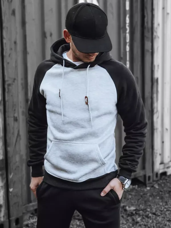 DStreet Bluza męska jasnoszara Dstreet