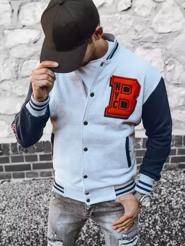 DStreet Bluza męska rozpinana szara Dstreet