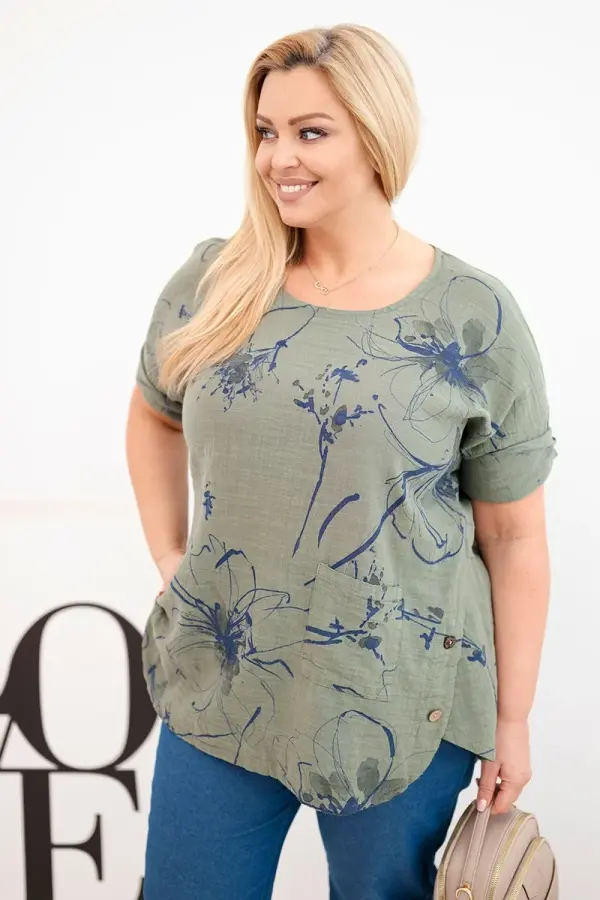 Kesi Włoski Bluza plus size Kesi Włoski z žepom