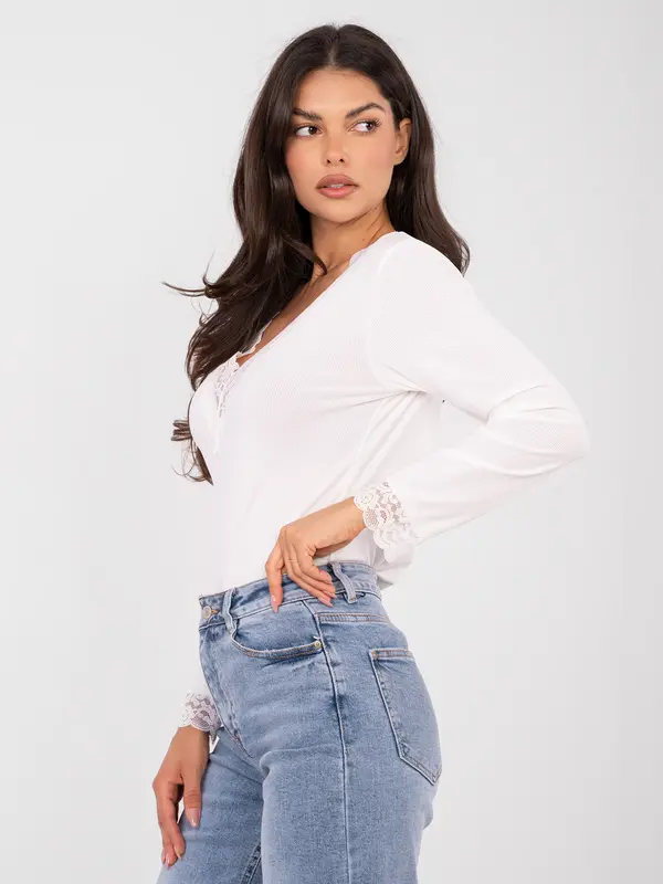 Factory Price Bluza z dolgimi rokavi v ecru barvi