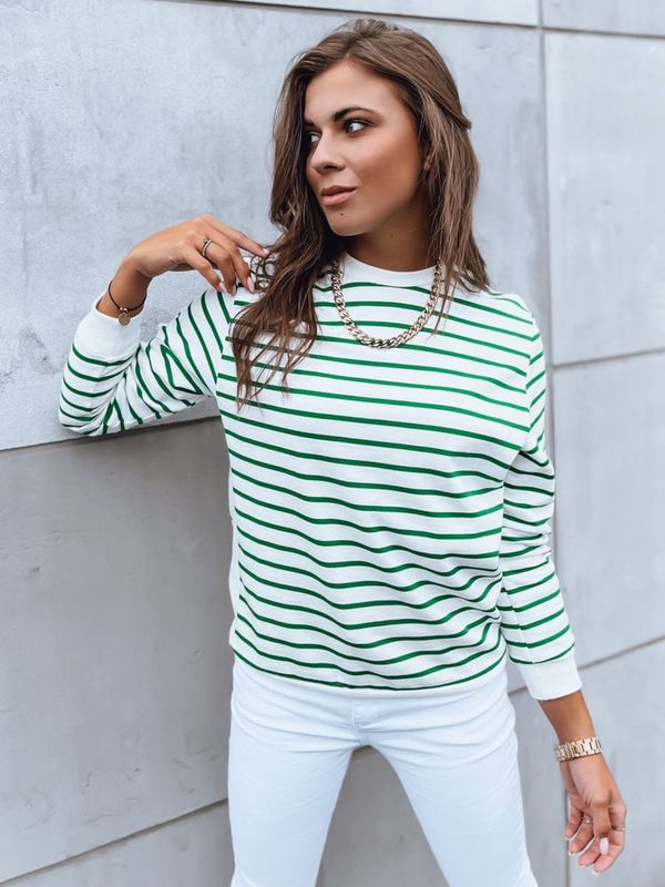 DStreet Bluzka damska NAGINI w biało-zielone paski Dstreet