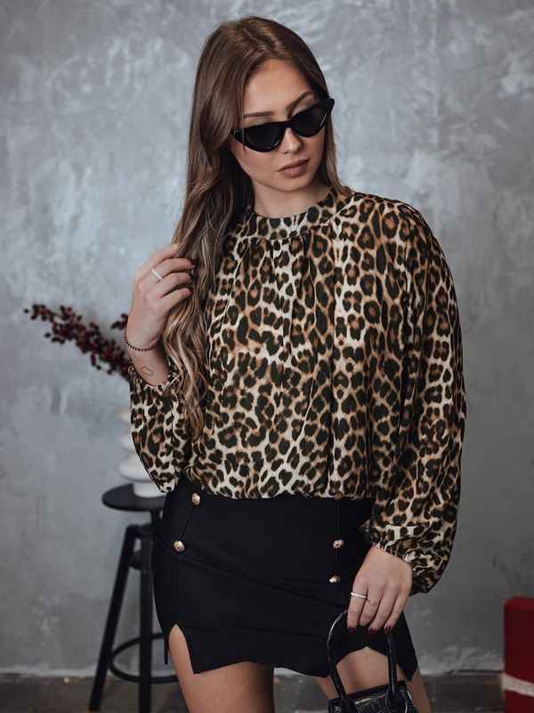 DStreet Bluzka damska oversize LEOPARDY w panterkę Dstreet