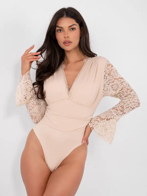 Italy Moda Bodi s čipkastimi rokavi