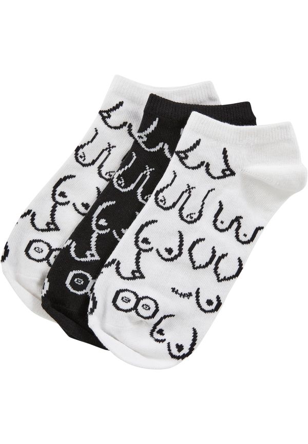 Urban Classics Accessoires Body Positivity No Show Socks 3-Pack white/black