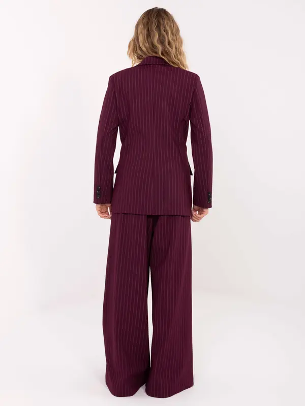 RUE PARIS Bordo blazer s črtami