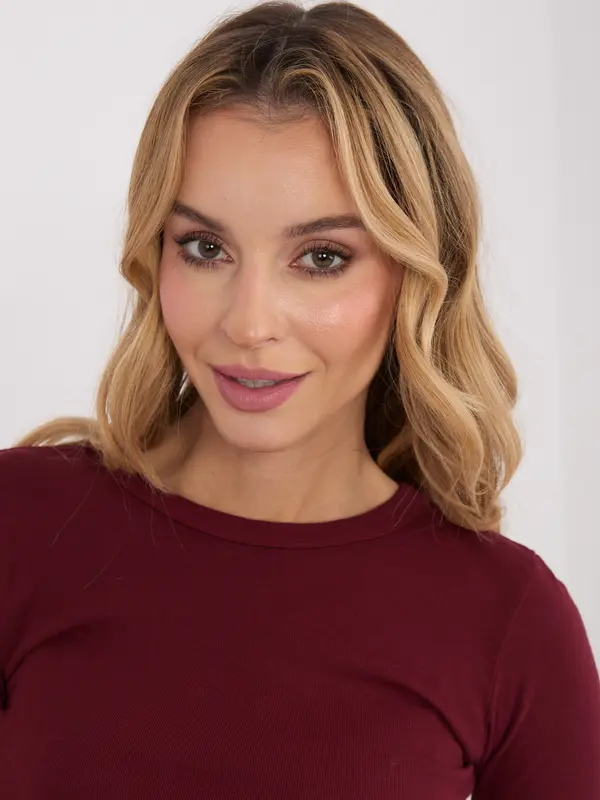 Factory Price Bordo bluza z dolgimi rokavi