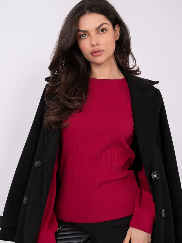 RUE PARIS Bordo bluza z dolgimi rokavi