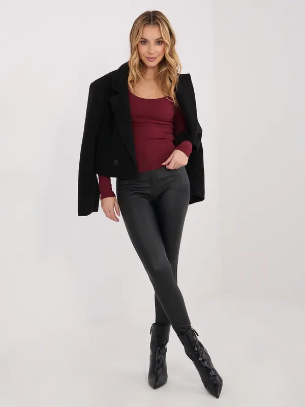 Factory Price Bordo bluza z dolgimi rokavi