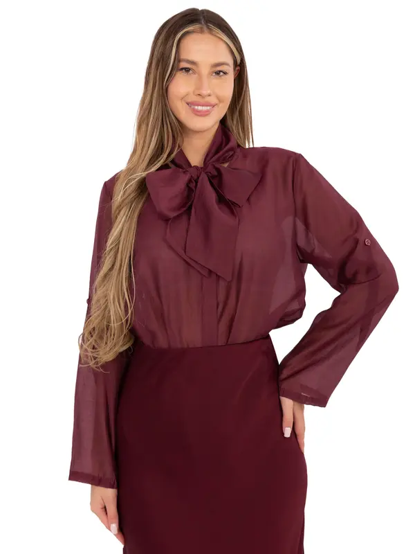 Factory Price Bordo bluza z pentljo