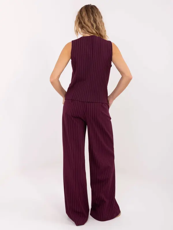 RUE PARIS Bordo komplet s hlačami