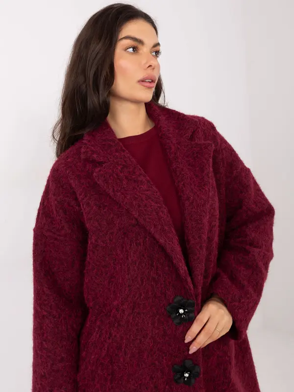 Factory Price Bordo plašč z okrasnimi gumbi