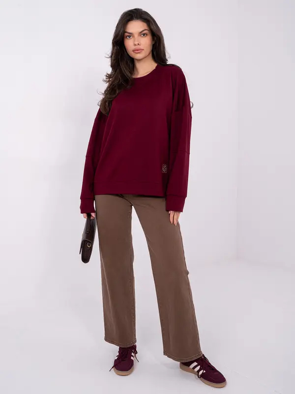 RUE PARIS Bordo pulover s kapuco