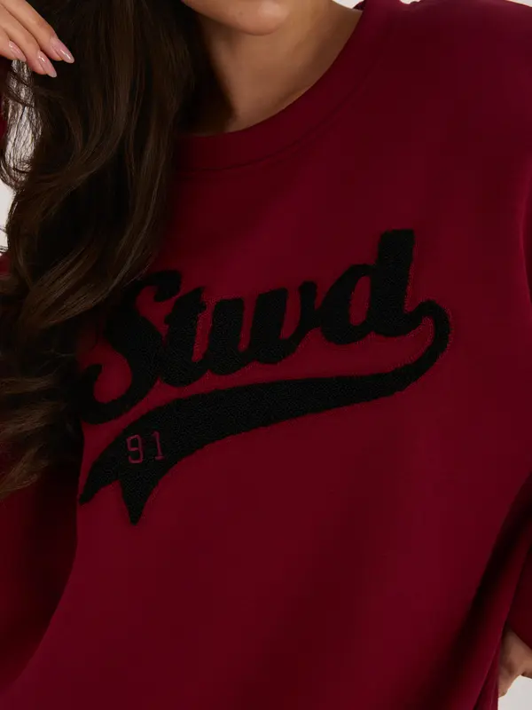 RUE PARIS Bordo pulover s kapuco RUE PARIS brez kapuce