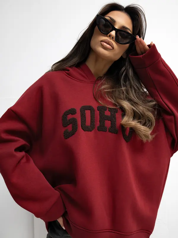 RUE PARIS Bordo pulover s kapuco SOHO