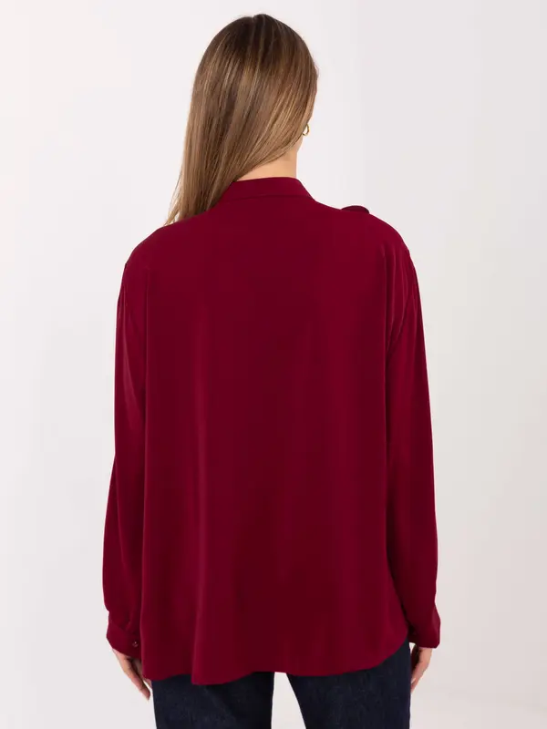 Factory Price Bordo srajca z volančki