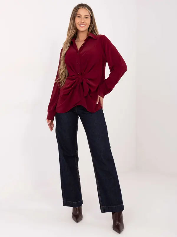 Factory Price Bordo srajca z vozlom