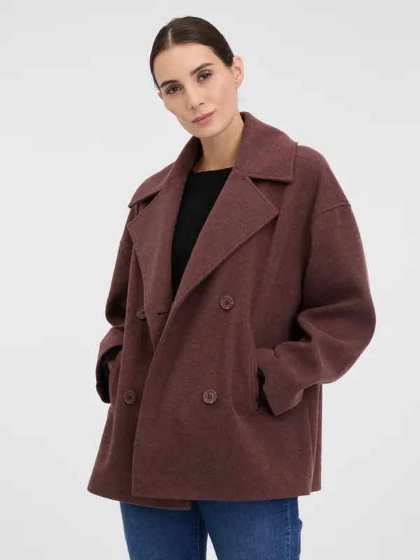 Orsay Bordo ženski kratki plašč ORSAY
