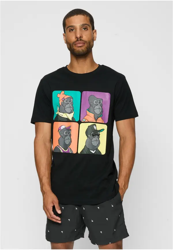 Mister Tee Bored Gorilla Multi Tee black